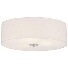 LED Flush Mount in Brushed Steel Color