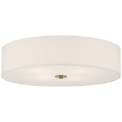 LED Flush Mount in Antique Brushed Brass Color