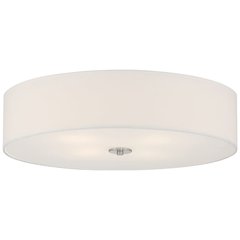LED Flush Mount in Brushed Steel Color
