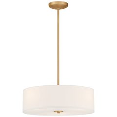 LED Pendant or Semi-Flush in Antique Brushed Brass Color