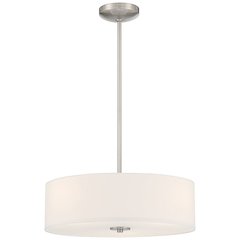 LED Pendant or Semi-Flush in Brushed Steel Color