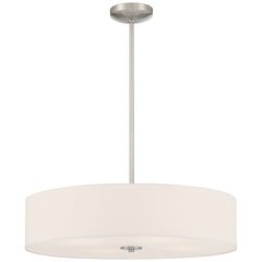 LED Pendant or Semi-Flush in Brushed Steel Color