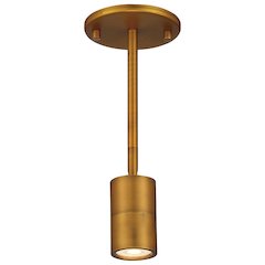 1 Light LED Wall Or Ceiling Spotlight in Antique Brushed Brass Color