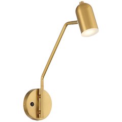 LED Reading Light in Antique Brushed Brass Color