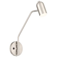 LED Reading Light in Brushed Steel Color