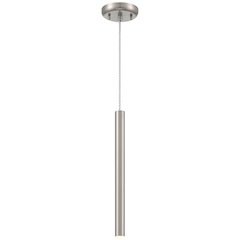 LED Pendant in Brushed Steel Color
