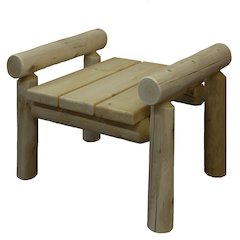 Cedar Log Ottoman