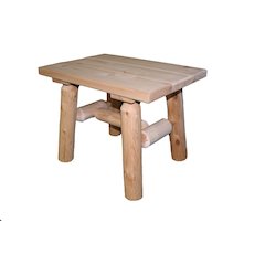 Cedar Log End Table