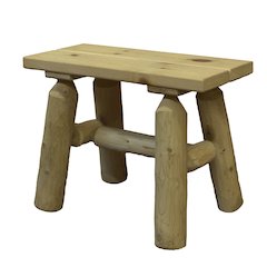 Cedar Log 23" End Bench (pair)