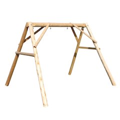 5 ft Cedar Log A-Frame for Double Chair Swings  4 Drilled Holes