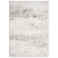 Antalya Durable Performance Area Rug Indoor in Beige/Blue, 5' x 7'