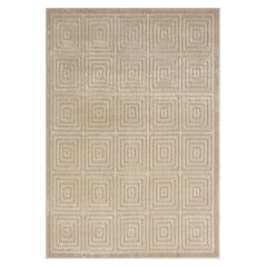 Atlas Durable Performance Area Rug Outdoor in Beige, 7'10" x 9'10"