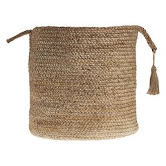Baskets Jute Indoor Basket in Tan, 19" x 19" x 19"