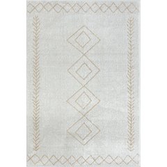 Calgary Durable Performance Area Rug Indoor in Cream/Gray, 7'9" X 9'9"