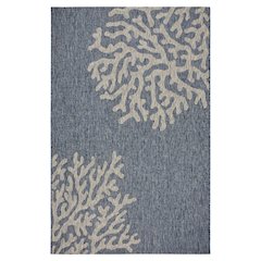 Captiva Durable Performance Area Rug Outdoor in Blue/Gray, 7'9" x 9'5"