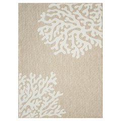 Captiva Durable Performance Area Rug Outdoor in Beige/Ivory, 6'6" x 9'