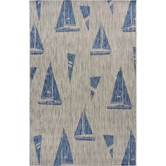 Catalina Durable Performance Area Rug Outdoor in Blue/Gray, 7'9" x 9'9"