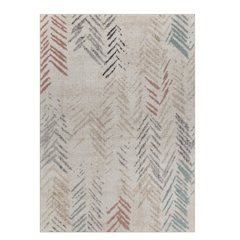 Dune Durable Performance Area Rug Indoor in Ivory/Multicolored, 5'2" x 7'2"