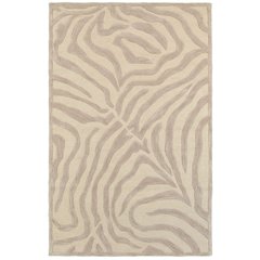 Fashion Wool Area Rug Indoor in Beige/Gray, 7'9" x 9'9"