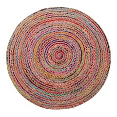 Havana Cotton Blend Area Rug Indoor in Tan/Multicolored, 5' Round