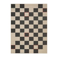 Mapa Durable Performance Area Rug Outdoor in Black/Ivory, 5' x 7'
