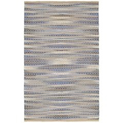 Natural Fiber Jute Blend Area Rug Indoor in Blue, 9' x 12'