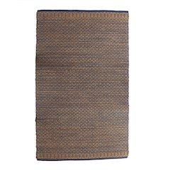 Natural Fiber Jute Blend Area Rug Indoor in Tan/Blue, 7'9" x 9'9"