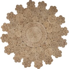 Boutique Jute Jute Area Rug Indoor in Brown/Tan, 6' Round