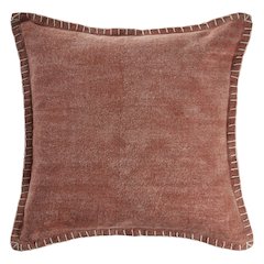 Embroidered Edge Bordered Solid Throw Pillow