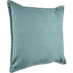 Embroidered Edge Bordered Solid Throw Pillow