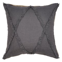 Solid Decorative Diamond Tufted Cotton Throw Pillow