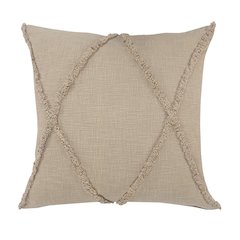 Solid Decorative Diamond Tufted Cotton Throw Pillow