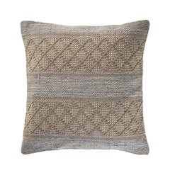 Criss Cross Beige Throw Pillow