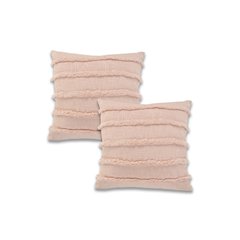 Rory Cotton Pillow Set of 2 in Pink, 20" x 20"