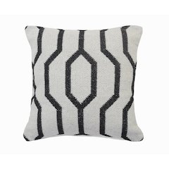 Black and White Geometric  Throw Pillow