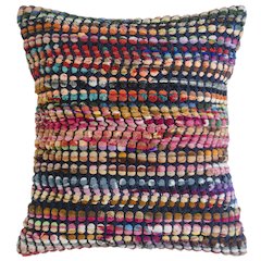 Multicolored Bohemian Geometric Throw Pillow