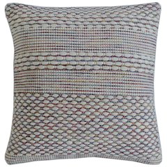 Multicolored Motif Striped Throw Pillow