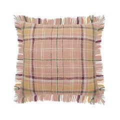 Berry Drew Plaid Throw Pillow with Fringe