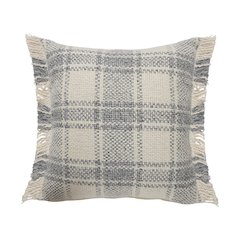Charles Casual Plaid Cabin Throw Pillow with Fringe