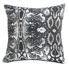 Metallic Snakeskin Throw Pillow
