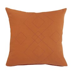 Minimal Embroidered Amber Throw Pillow