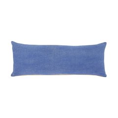 Classic Blue Solid Lumbar Throw Pillow
