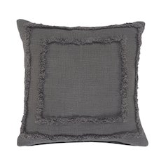 Modern Tufted Solid Gray Throw Pillow
