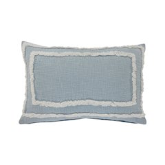 Modern Tufted Sky Blue Lumbar Throw Pillow