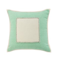 Pastel Green Riviera Framed Throw Pillow