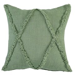 Solid Decorative Diamond Tufted Cotton Throw Pillow