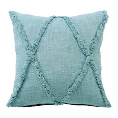 Solid Decorative Diamond Tufted Cotton Throw Pillow