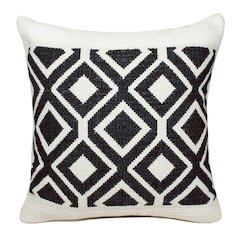 Evette Rios Mindy Geometric Diamond Cotton Blend Throw Pillow, Square