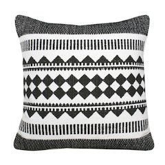 Evette Rios Mindy Bordered/Geometric Stripe Cotton Blend Throw Pillow