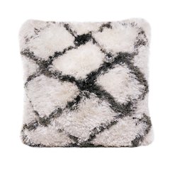 Soft Shag Diamond Criss Cross Throw Pillow